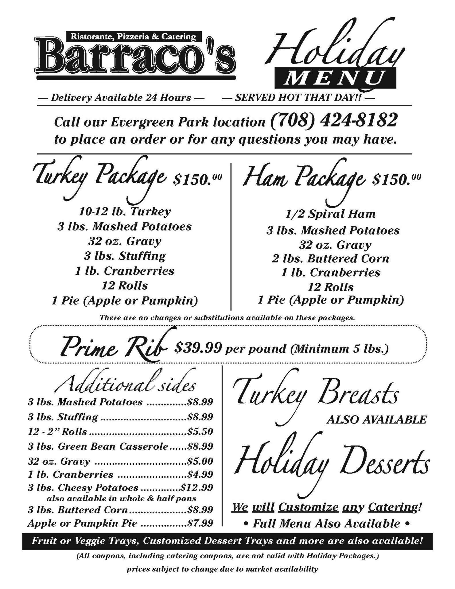 Catering Barraco’s Restaurante, Pizzaria & Catering